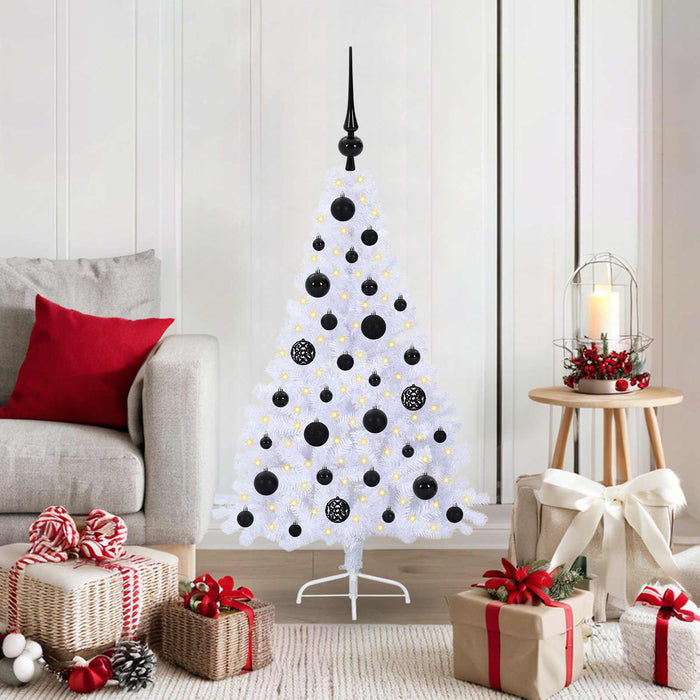 Albero di Natale artificiale Bianco 120 cm PVC e Acciaio 3426795