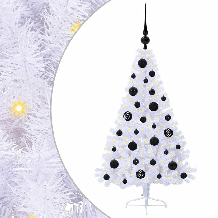 Albero di Natale artificiale Bianco 120 cm PVC e Acciaio 3426795