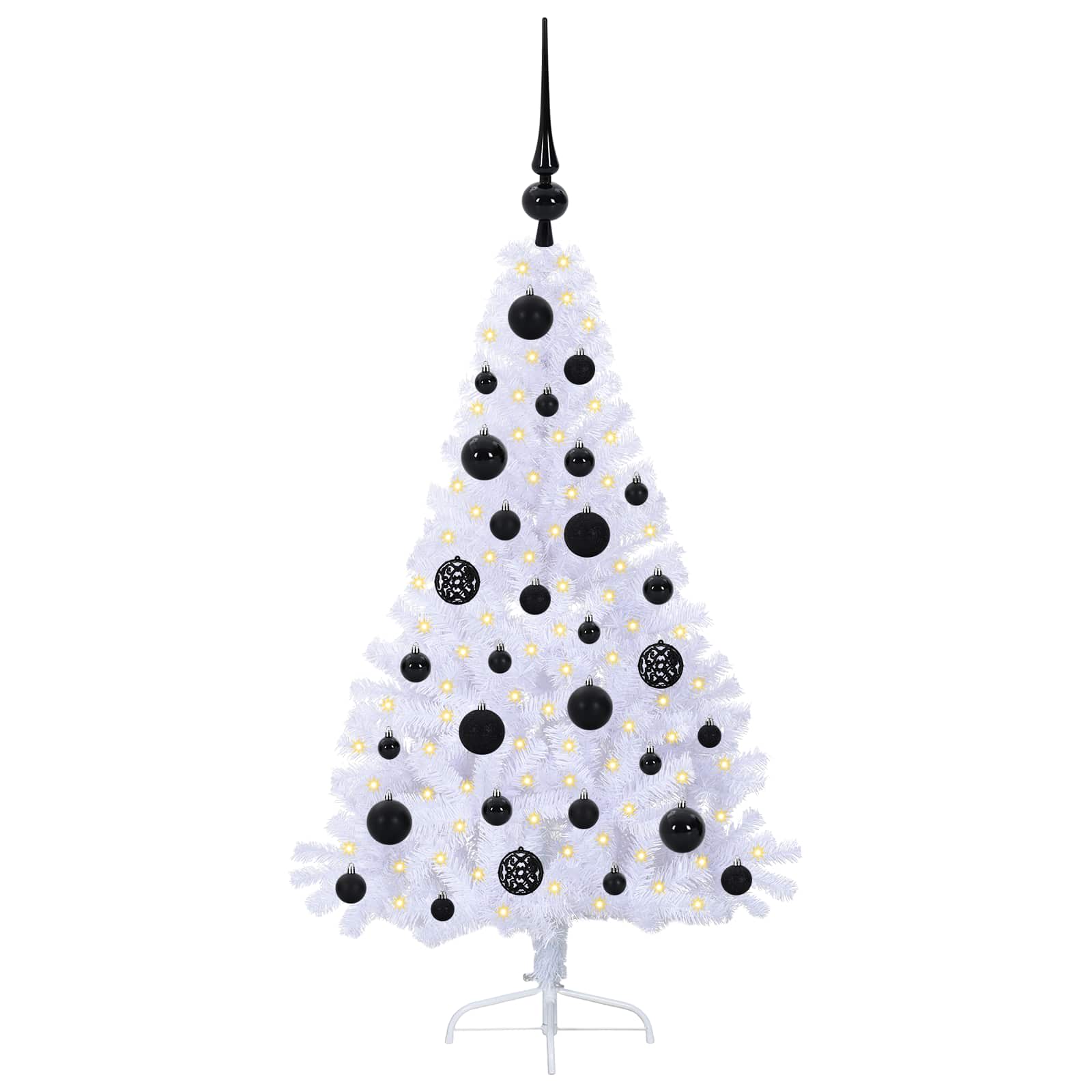 Albero di Natale artificiale Bianco 120 cm PVC e Acciaio 3426795