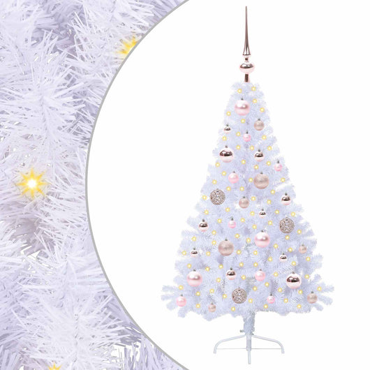 Albero di Natale artificiale Bianco 120 cm PVC e Acciaio 3426796