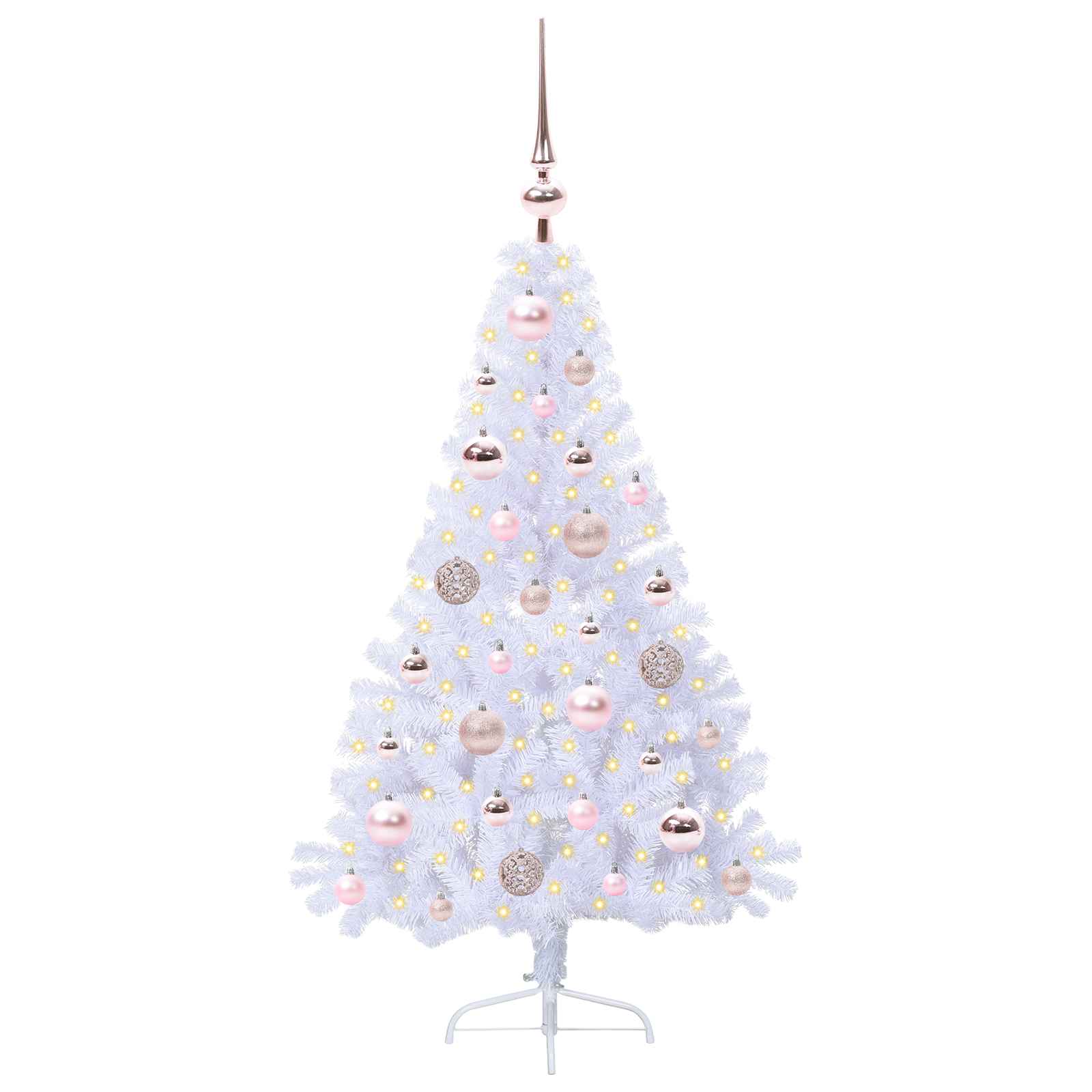 Albero di Natale artificiale Bianco 120 cm PVC e Acciaio 3426796