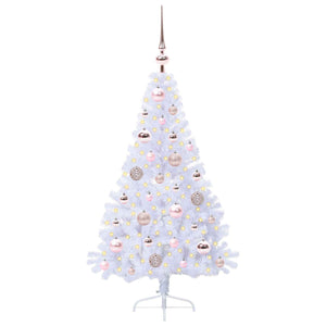 Albero di Natale artificiale Bianco 120 cm PVC e Acciaio 3426796
