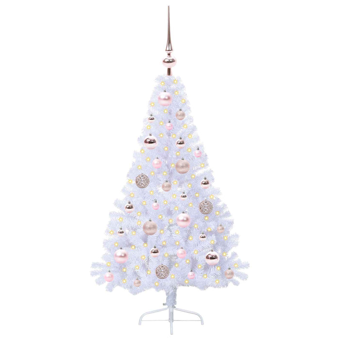 Albero di Natale artificiale Bianco 120 cm PVC e Acciaio 3426796