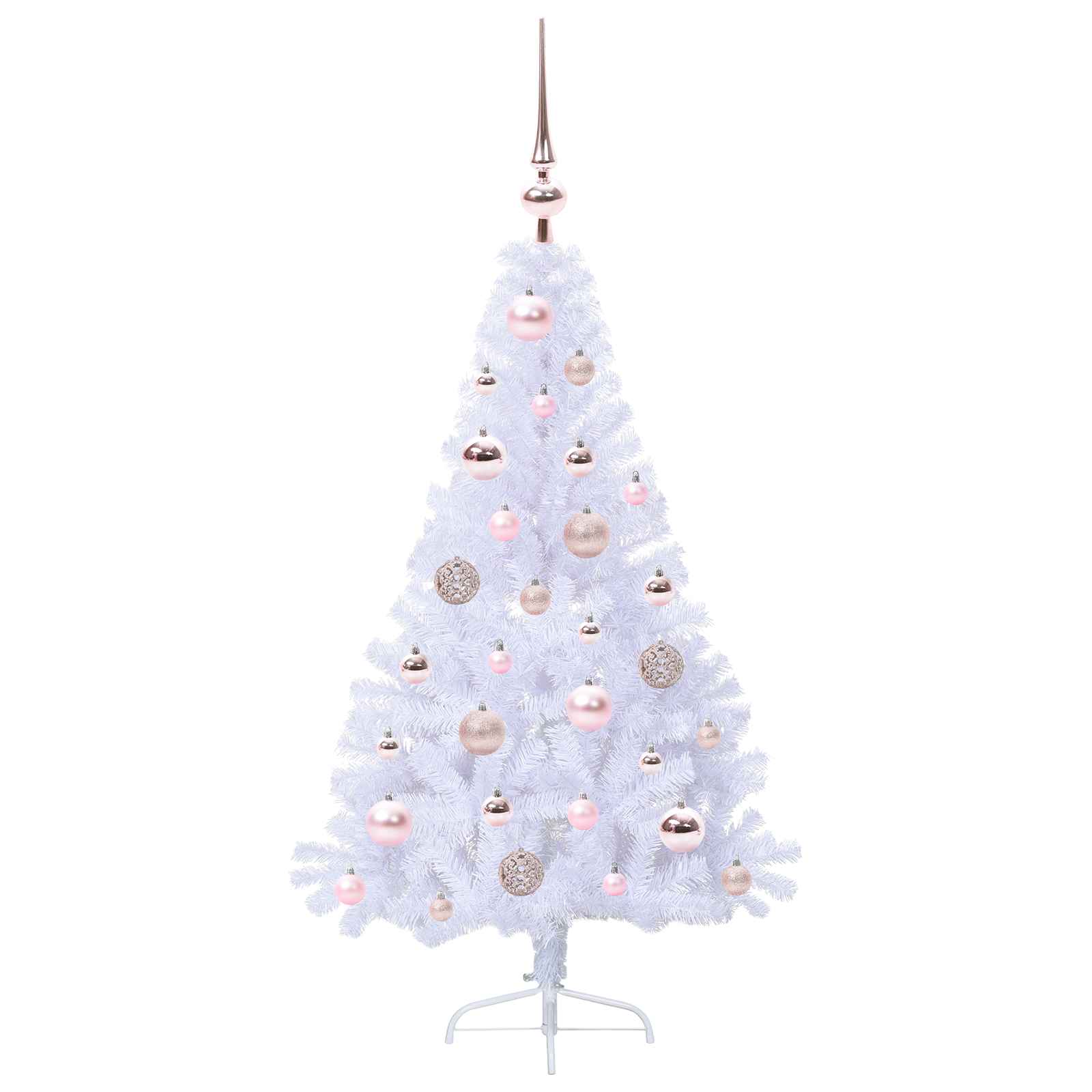 Albero di Natale artificiale Bianco 120 cm PVC e Acciaio 3426796