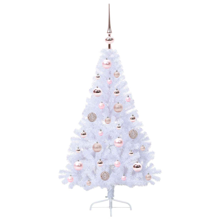 Albero di Natale artificiale Bianco 120 cm PVC e Acciaio 3426796