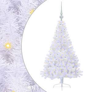 Albero di Natale artificiale Bianco 120 cm PVC e Acciaio 3426797