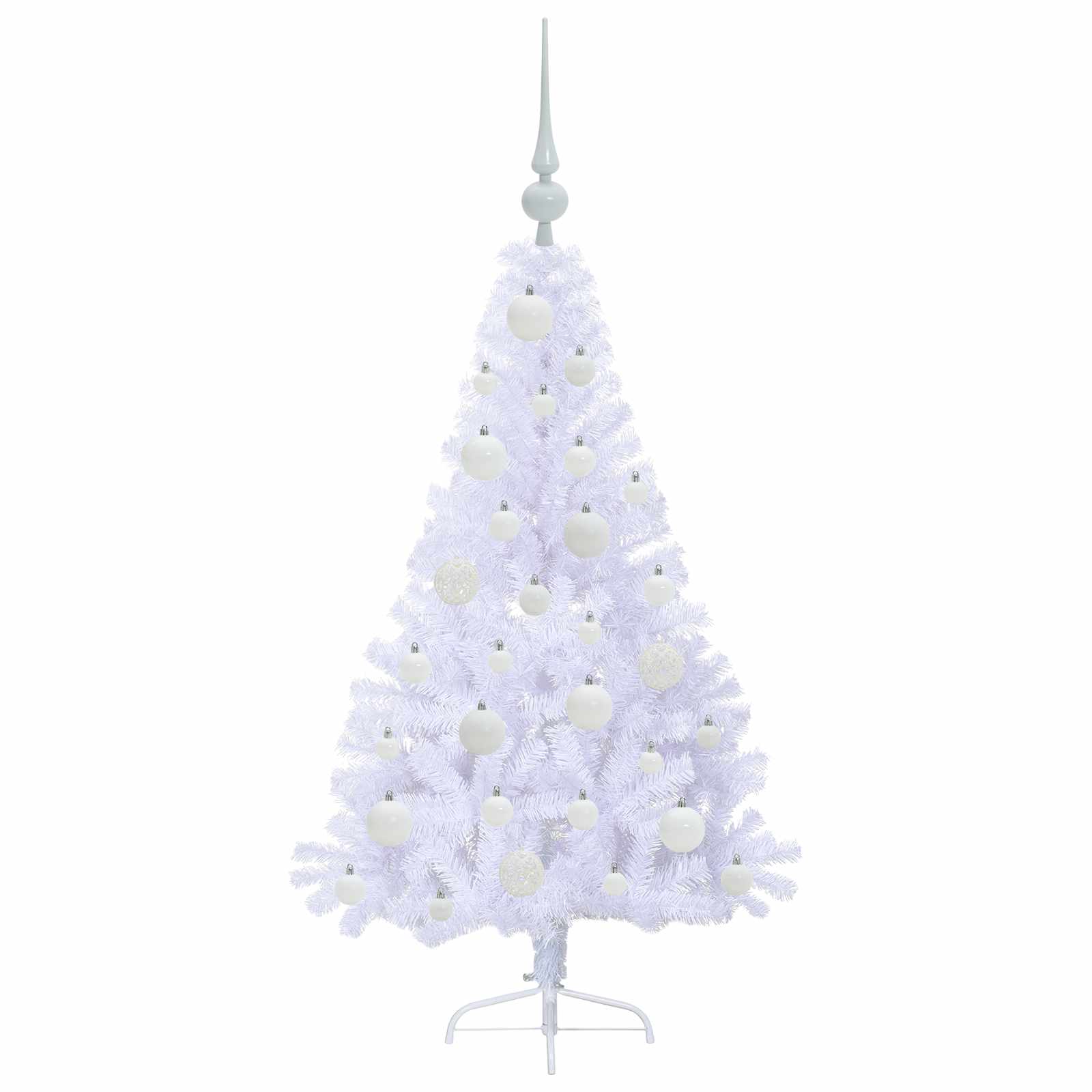 Albero di Natale artificiale Bianco 120 cm PVC e Acciaio 3426797