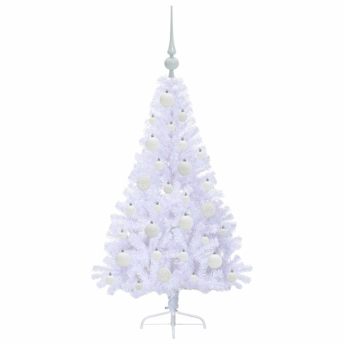 Albero di Natale artificiale Bianco 120 cm PVC e Acciaio 3426797