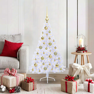 Albero di Natale artificiale Bianco 120 cm PVC e Acciaio 3426798