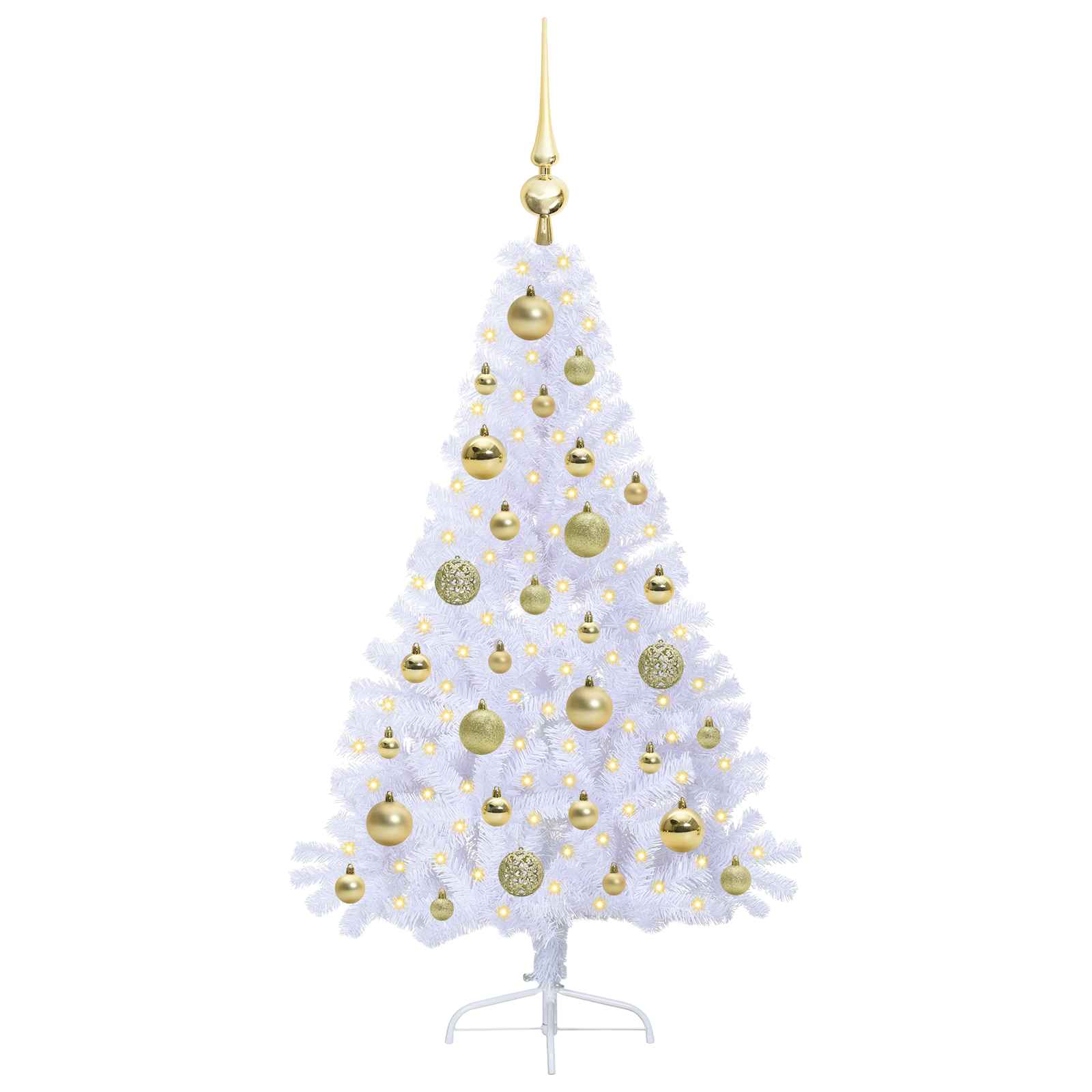 Albero di Natale artificiale Bianco 120 cm PVC e Acciaio 3426798