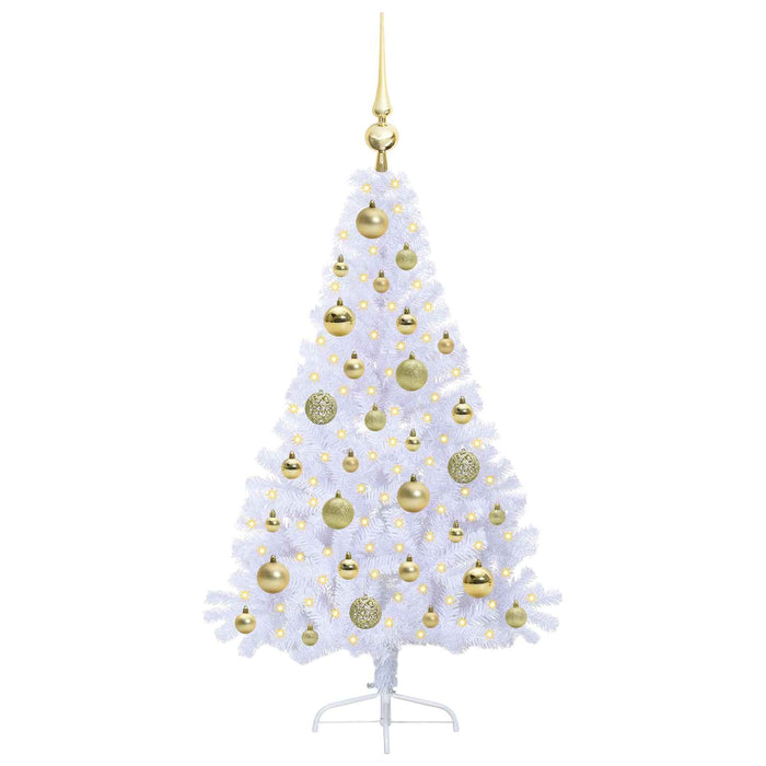 Albero di Natale artificiale Bianco 120 cm PVC e Acciaio 3426798