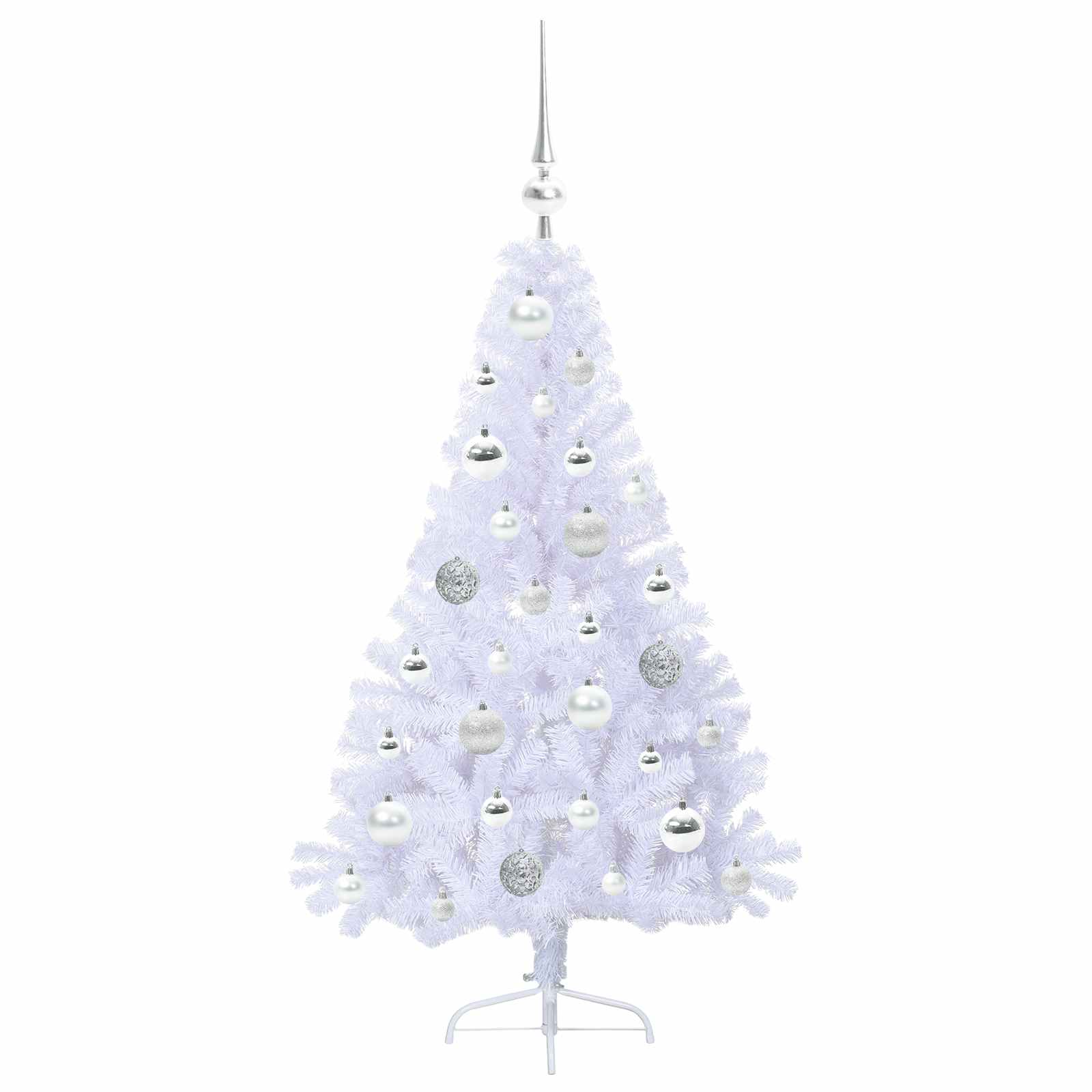 Albero di Natale artificiale Bianco 120 cm PVC e Acciaio 3426799