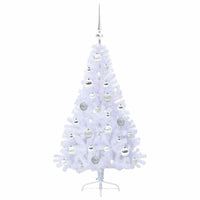 Albero di Natale artificiale Bianco 120 cm PVC e Acciaio 3426799