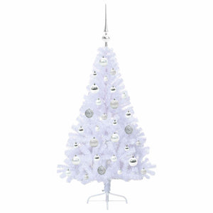 Albero di Natale artificiale Bianco 120 cm PVC e Acciaio 3426799