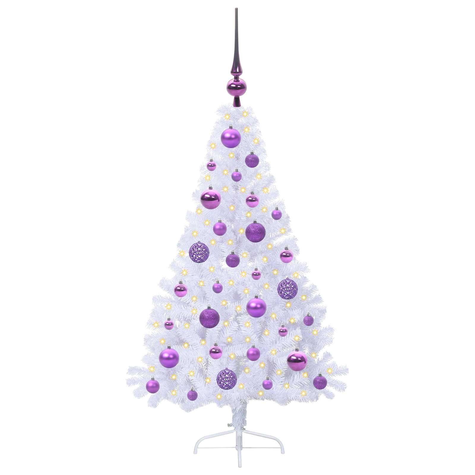 Albero di Natale artificiale Bianco 120 cm PVC e Acciaio 3426800