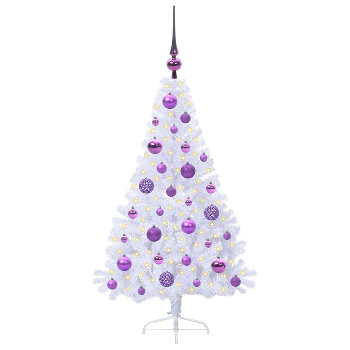 Albero di Natale artificiale Bianco 120 cm PVC e Acciaio 3426800