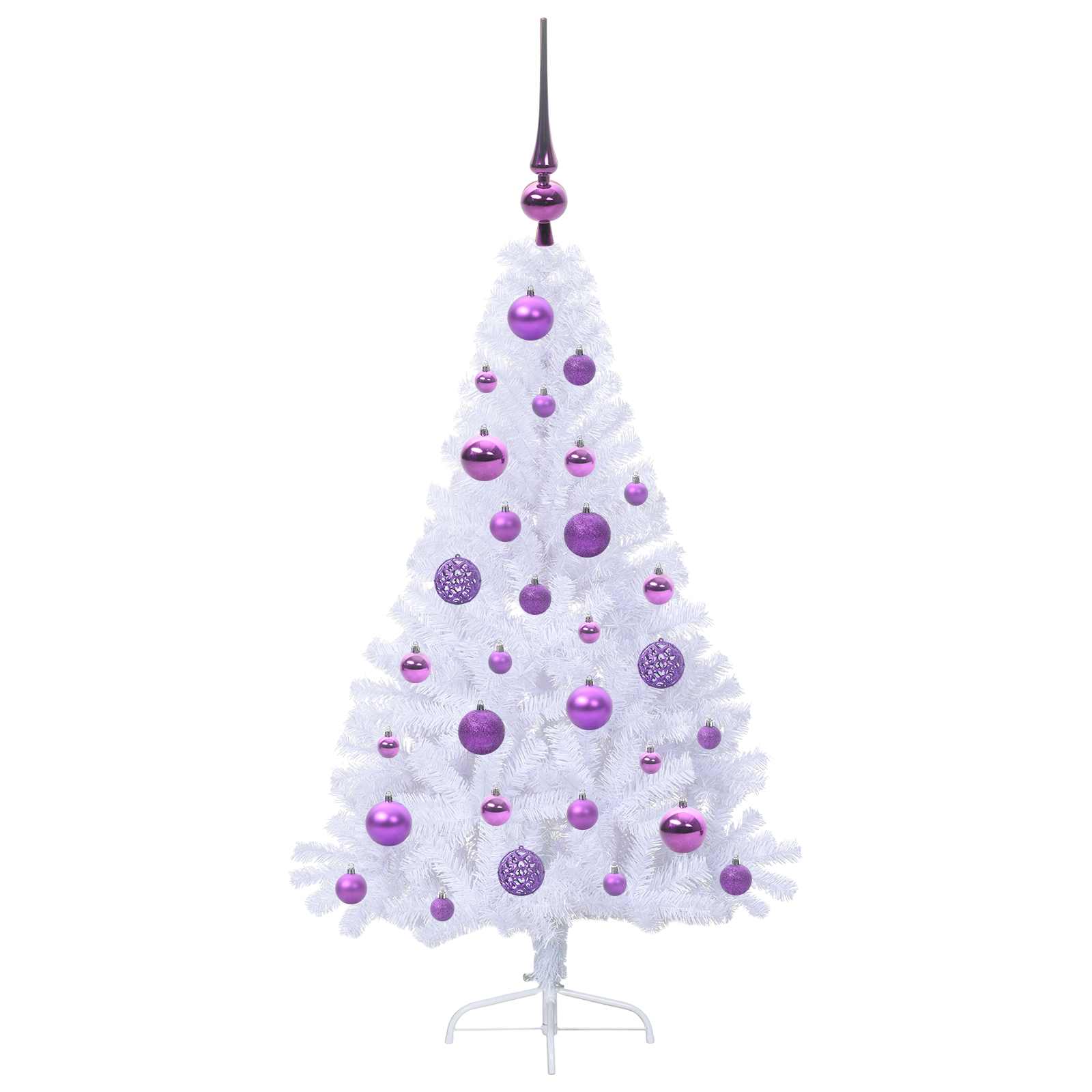 Albero di Natale artificiale Bianco 120 cm PVC e Acciaio 3426800