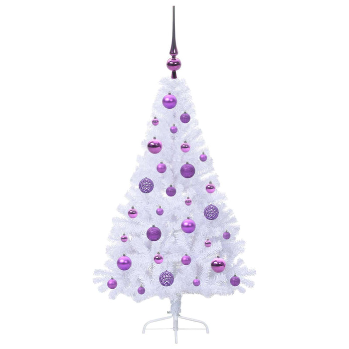 Albero di Natale artificiale Bianco 120 cm PVC e Acciaio 3426800