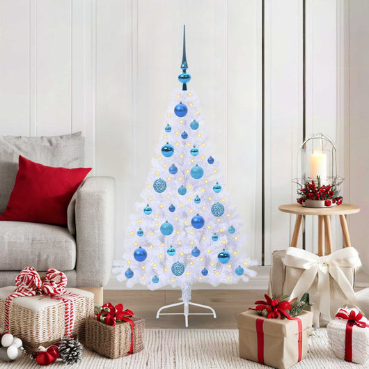 Albero di Natale artificiale Bianco 120 cm PVC e Acciaio 3426801