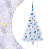 Albero di Natale artificiale Bianco 120 cm PVC e Acciaio 3426801