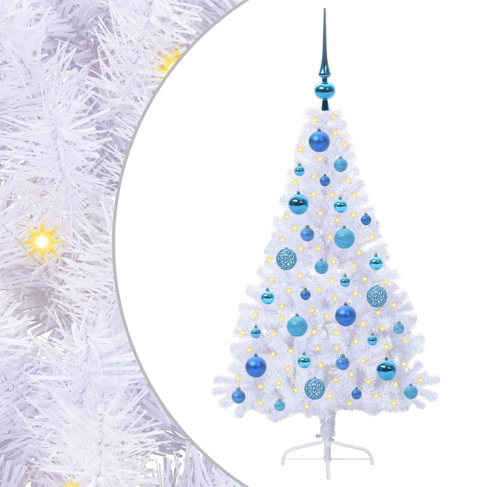 Albero di Natale artificiale Bianco 120 cm PVC e Acciaio 3426801
