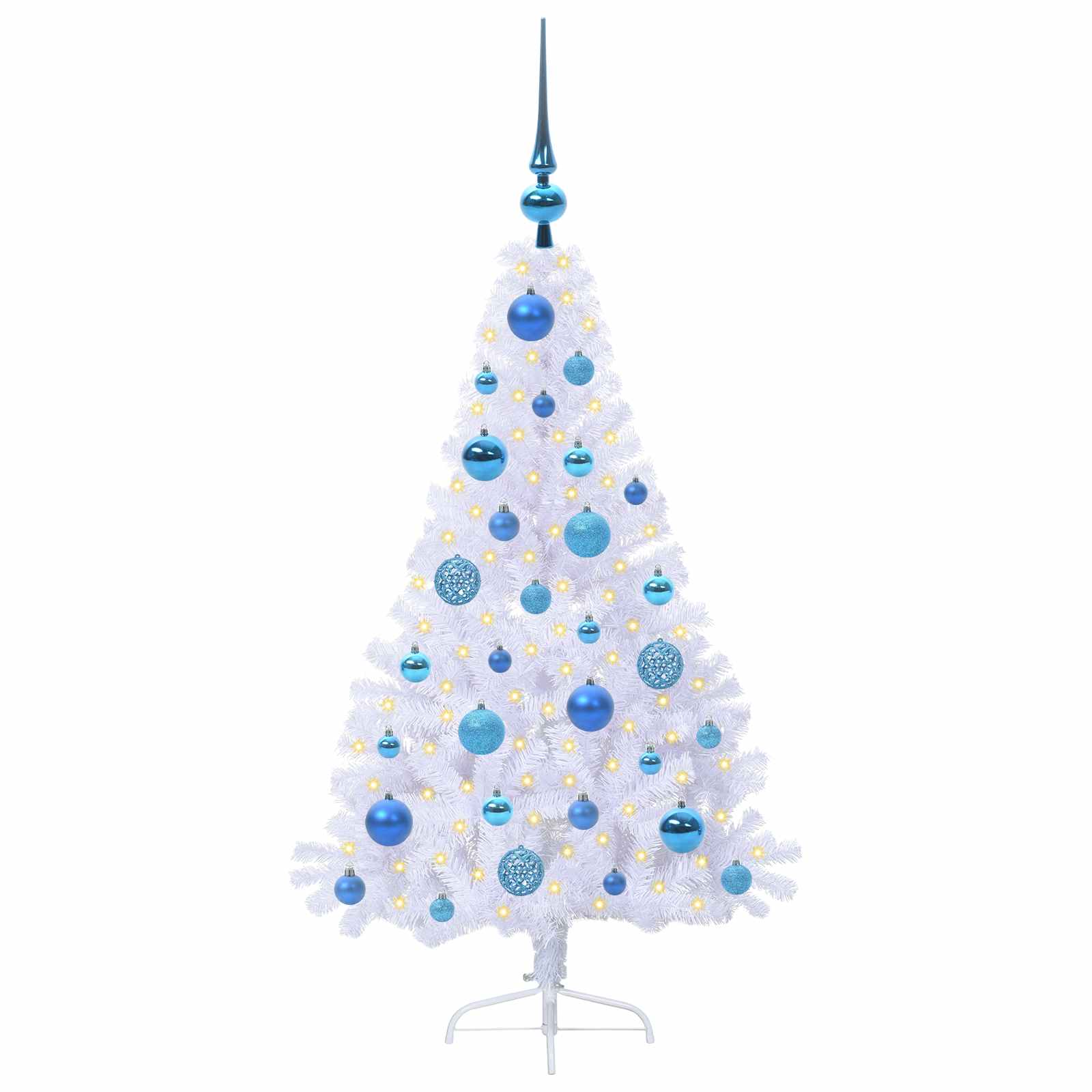 Albero di Natale artificiale Bianco 120 cm PVC e Acciaio 3426801