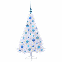 Albero di Natale artificiale Bianco 120 cm PVC e Acciaio 3426801