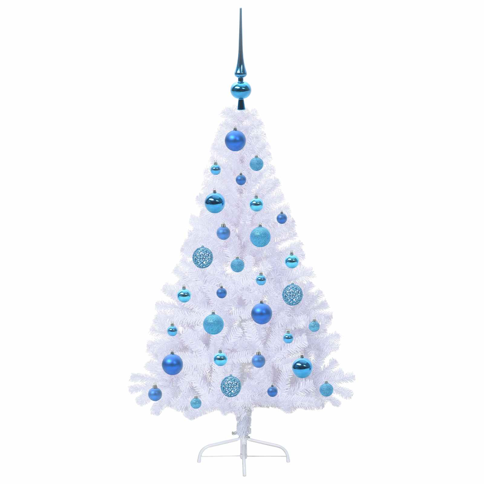 Albero di Natale artificiale Bianco 120 cm PVC e Acciaio 3426801