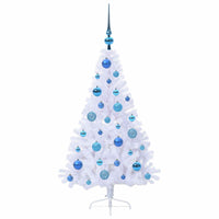 Albero di Natale artificiale Bianco 120 cm PVC e Acciaio 3426801