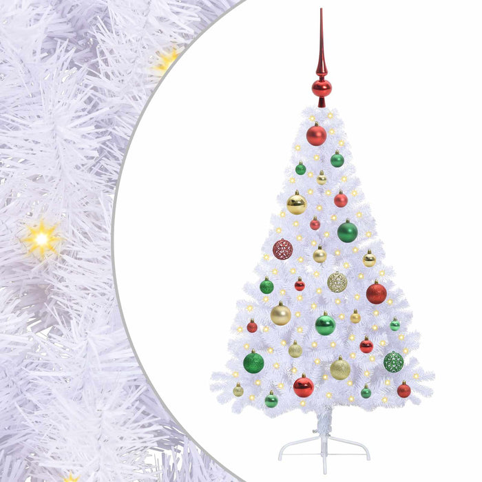 Albero di Natale artificiale Bianco 120 cm PVC e Acciaio 3426802