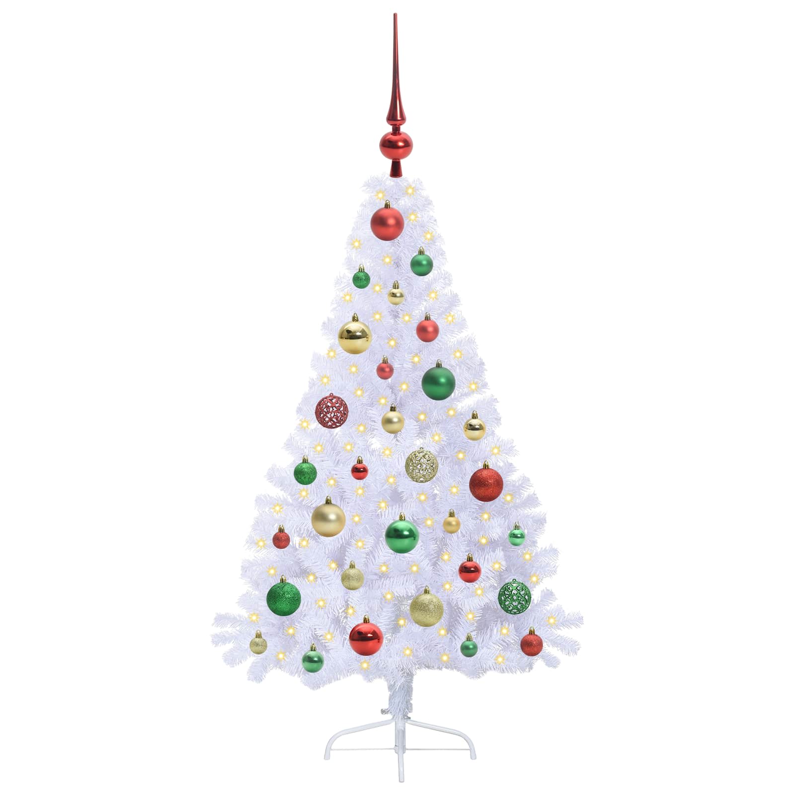 Albero di Natale artificiale Bianco 120 cm PVC e Acciaio 3426802