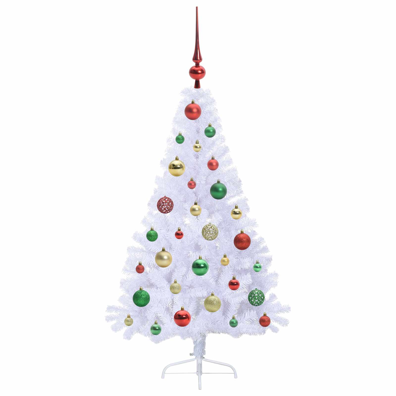 Albero di Natale artificiale Bianco 120 cm PVC e Acciaio 3426802