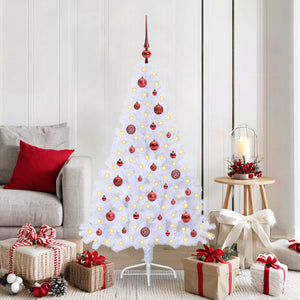 Albero di Natale artificiale Bianco 150 cm PVC e Acciaio 3426803