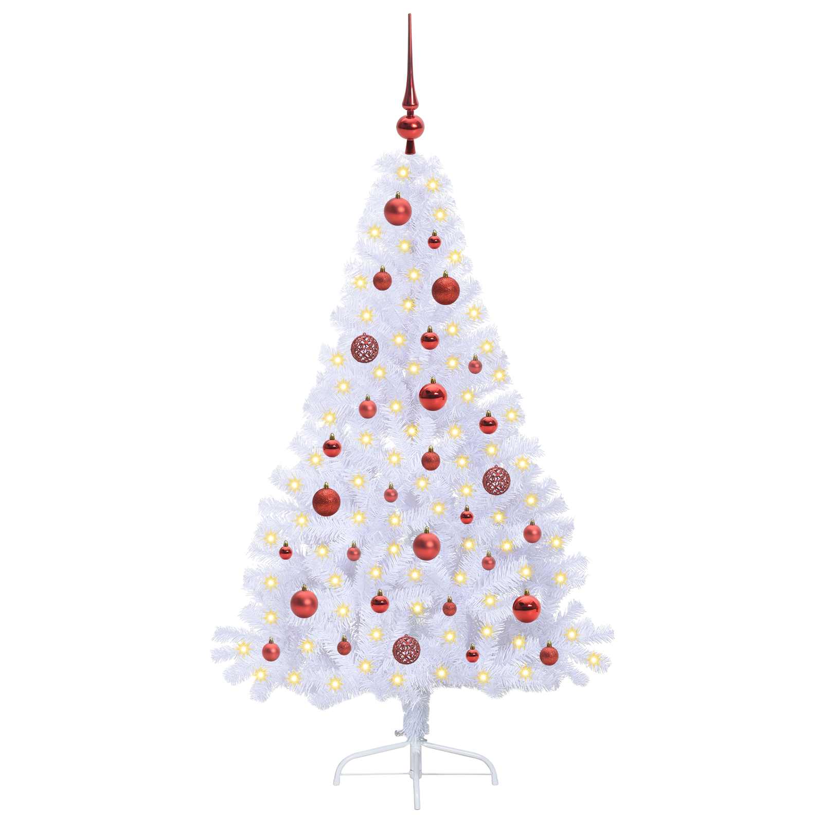 Albero di Natale artificiale Bianco 150 cm PVC e Acciaio 3426803