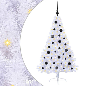 Albero di Natale artificiale Bianco 150 cm PVC e Acciaio 3426804