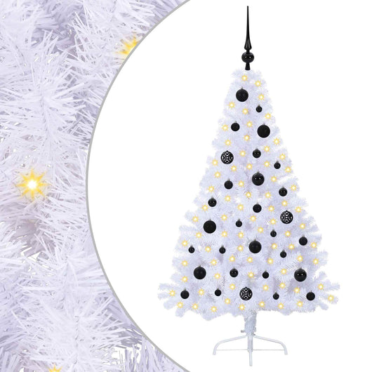 Albero di Natale artificiale Bianco 150 cm PVC e Acciaio 3426804