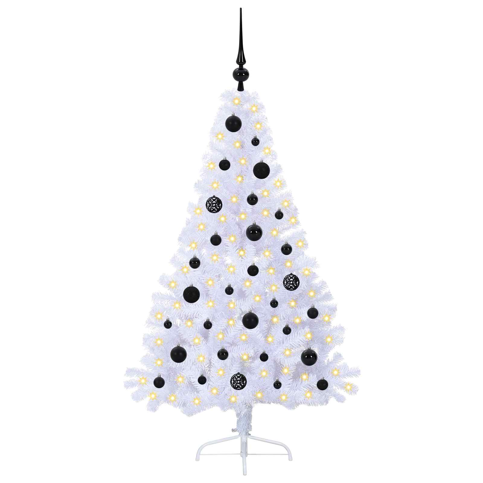 Albero di Natale artificiale Bianco 150 cm PVC e Acciaio 3426804