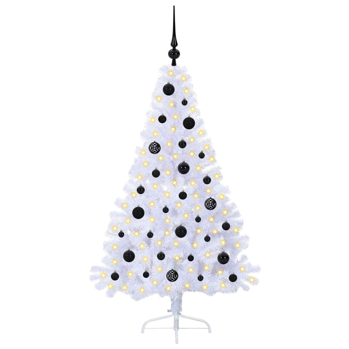 Albero di Natale artificiale Bianco 150 cm PVC e Acciaio 3426804