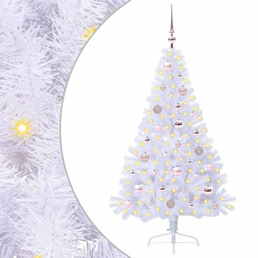 Albero di Natale artificiale Bianco 150 cm PVC e Acciaio 3426805