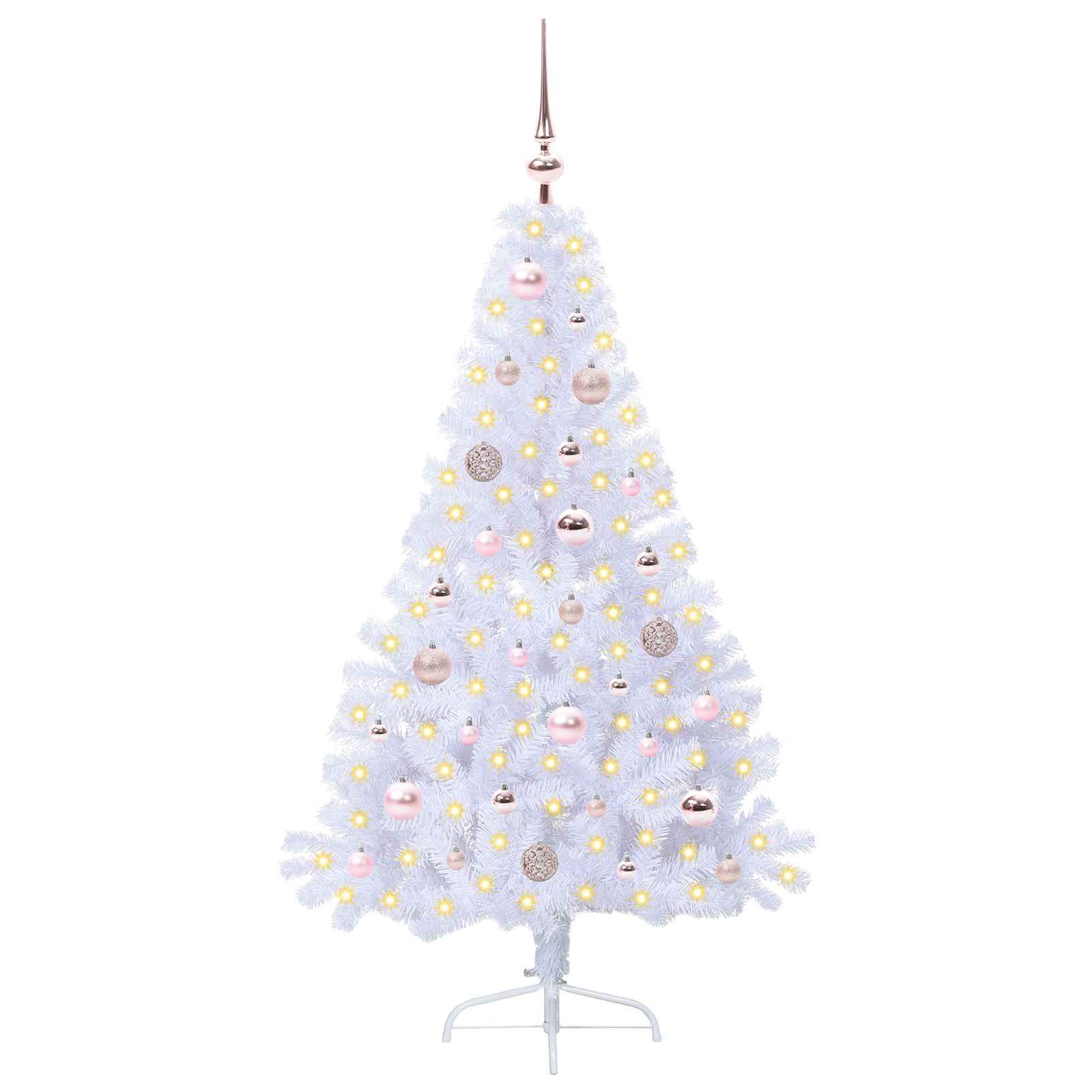Albero di Natale artificiale Bianco 150 cm PVC e Acciaio 3426805