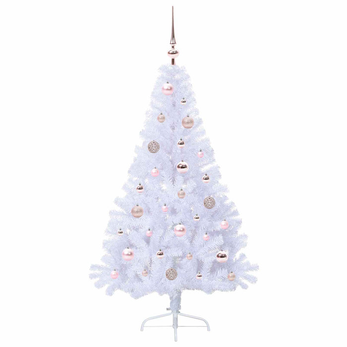 Albero di Natale artificiale Bianco 150 cm PVC e Acciaio 3426805
