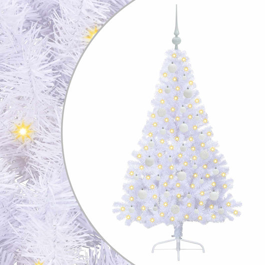Albero di Natale artificiale Bianco 150 cm PVC e Acciaio 3426806