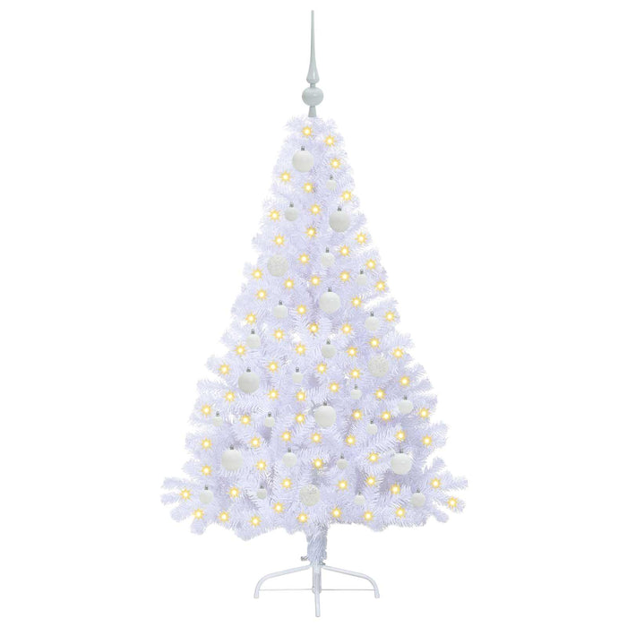 Albero di Natale artificiale Bianco 150 cm PVC e Acciaio 3426806