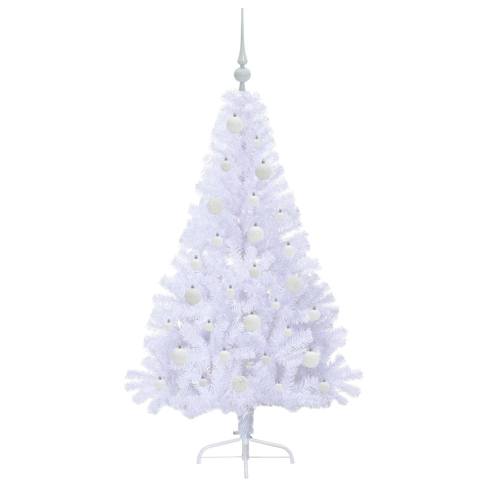 Albero di Natale artificiale Bianco 150 cm PVC e Acciaio 3426806