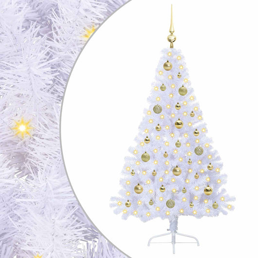 Albero di Natale artificiale Bianco 150 cm PVC e Acciaio 3426807