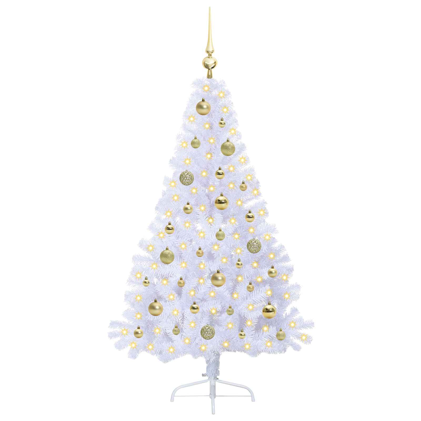 Albero di Natale artificiale Bianco 150 cm PVC e Acciaio 3426807