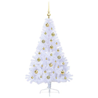 Albero di Natale artificiale Bianco 150 cm PVC e Acciaio 3426807