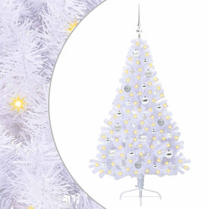 Albero di Natale artificiale Bianco 150 cm PVC e Acciaio 3426808