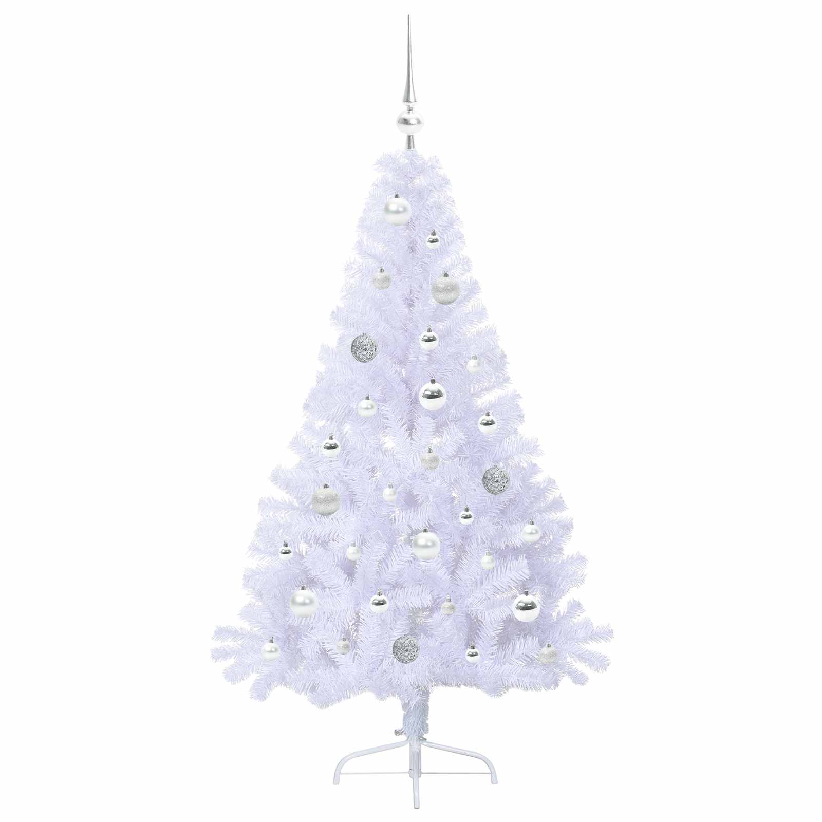 Albero di Natale artificiale Bianco 150 cm PVC e Acciaio 3426808