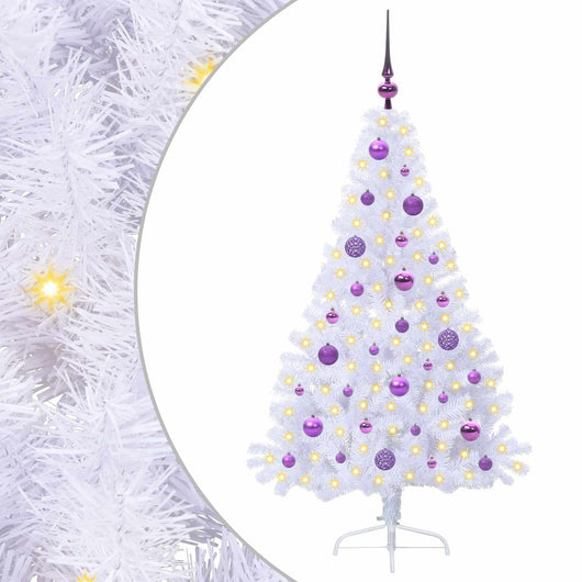 Albero di Natale artificiale Bianco 150 cm PVC e Acciaio 3426809